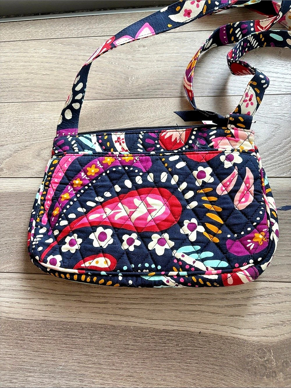 Vera Bradley Crossbody Bag Floral dark blue & Pink